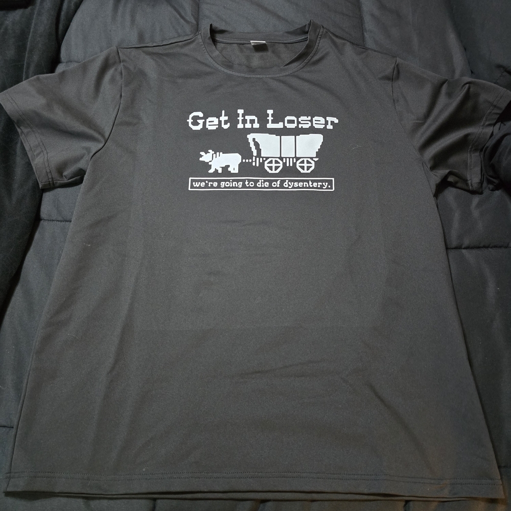 Get In Loser Oregon Trail Graphic Tee - Black